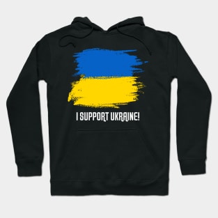I Support Ukraine Patriotic Solidarity Flag Design Hoodie